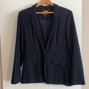 Dana Buchman Black Lace Eyelet Blazer - FINAL PRICE DROP!